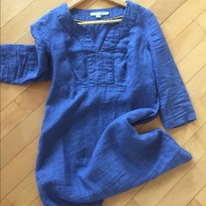 Boden linen tunic in blue chambray